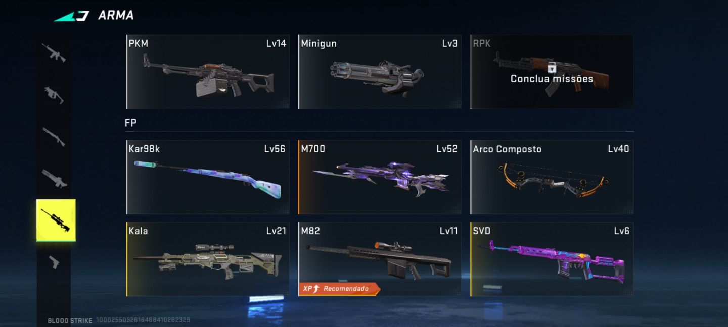 Conta blood strike muito rara com várias skins de colab e eternas