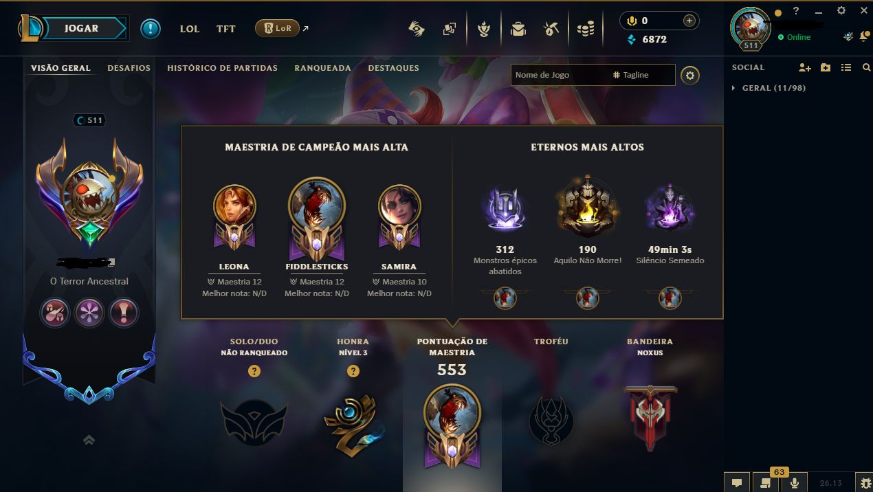 Conta riot com (LoL 219 skins) e (valorant conta criada ep1 ato1)