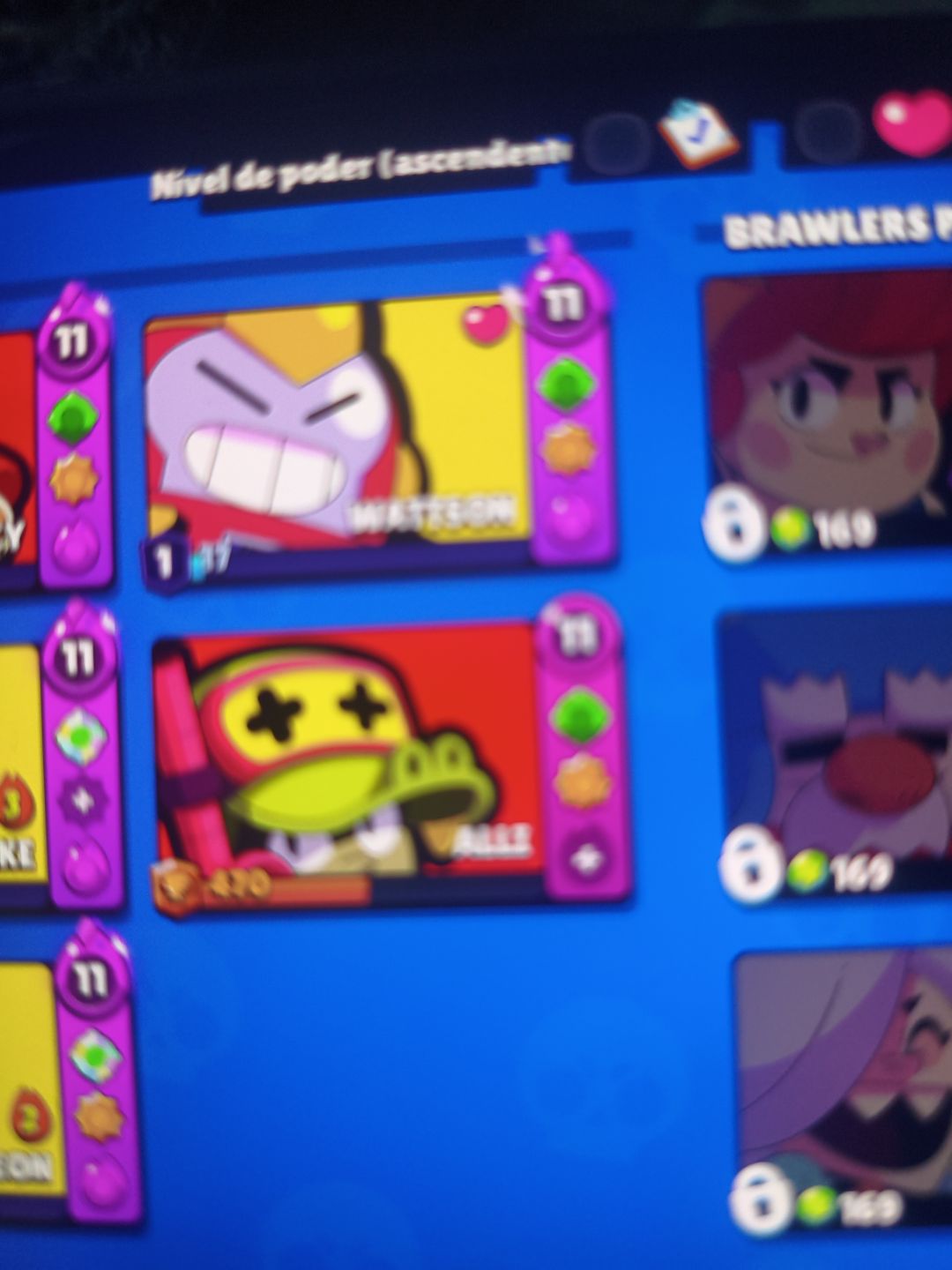 Conta de brawl com diversos lendários e hyperchages