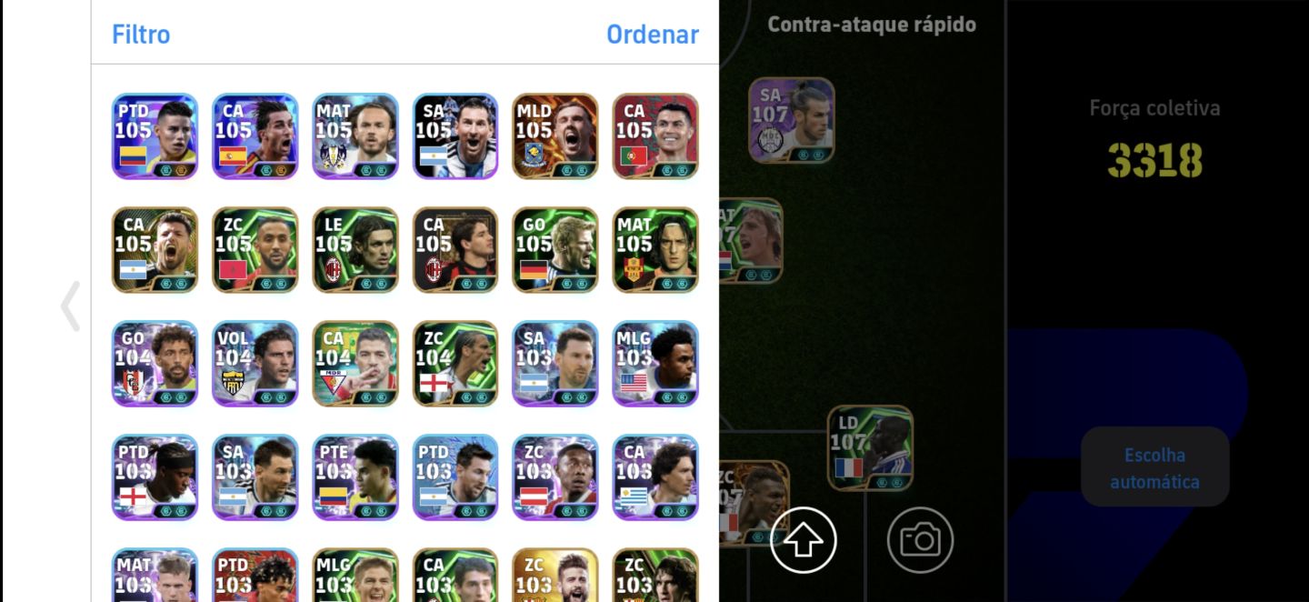 Conta Efootball 27 - meta das metas pra ir logo , +3310 força ! RONALDINHO BIG +