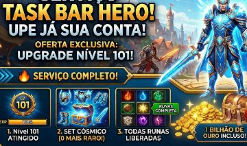 Conta Task Bar Hero - 4 Pesonagens Lv101 - Todas Runas - Cube Lv100 - COSMIC SET
