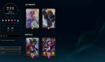 LEAGUE OF LEGENDS 239 SKINS NIVEL 716 TODOS CAMPEOES UNRANKED