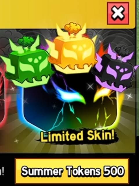 Skins raras e frutas Míticas-Blox Fruits