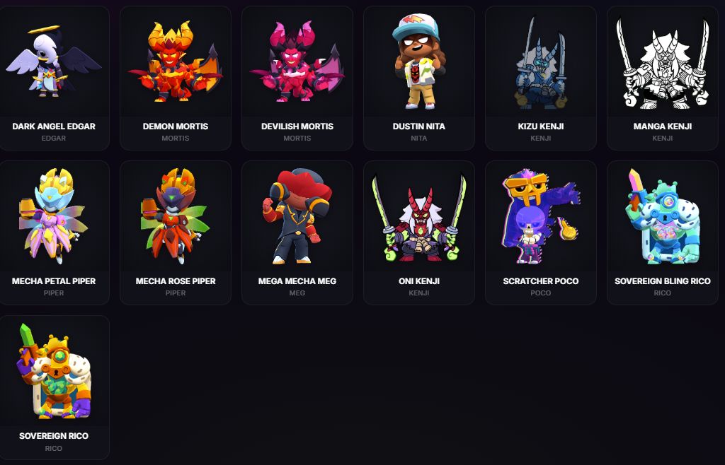 CONTA ENDGAME BRAWL STARS - 84.6K+ TROFÉUS - 514 SKINS COMPRADAS(Ler descrição)