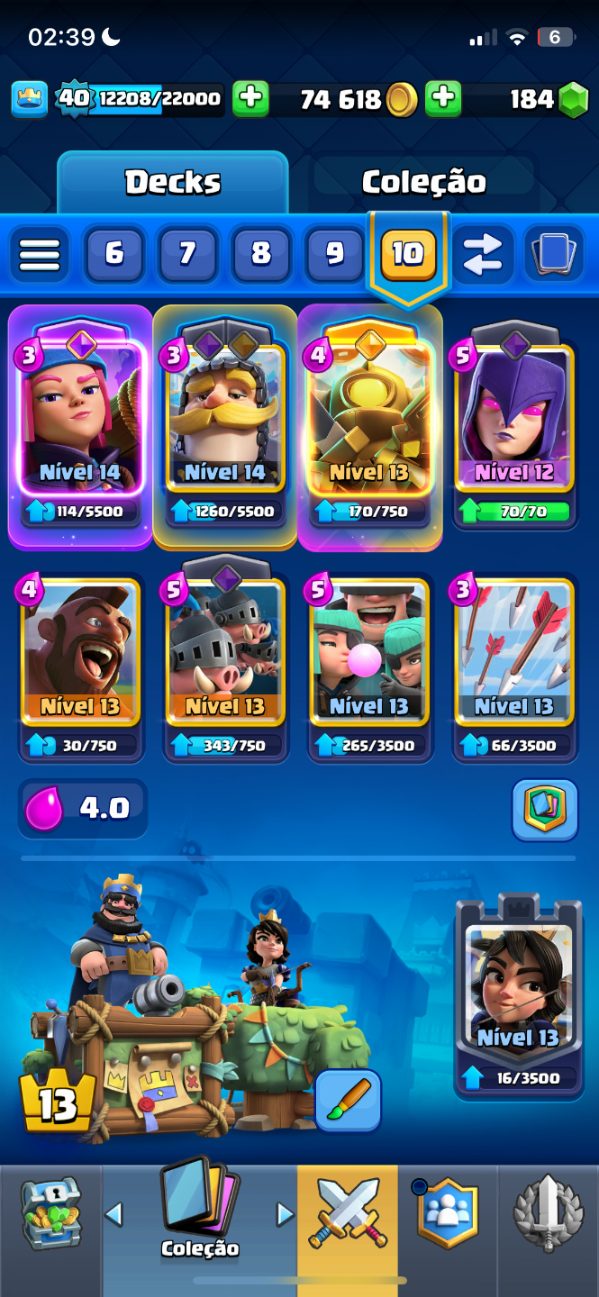 Conta top CLASH ROYALE antiga mais de 10 anos