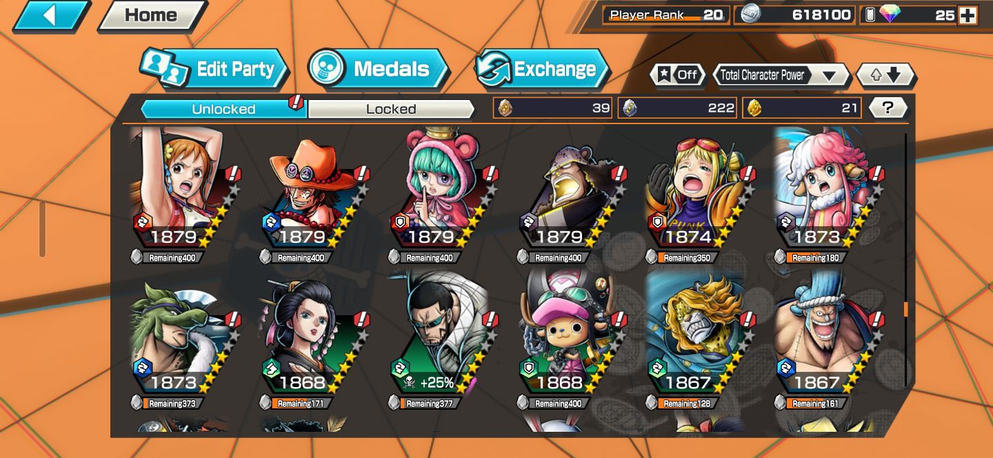 Conta one piece Bounty Rush