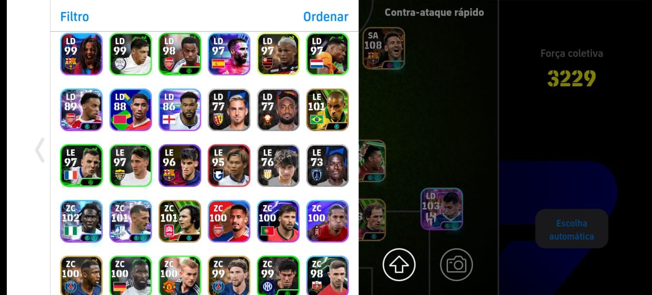 CONTA DE EFOOTBALL. Pele legend, Suarez big three, Messi big three blitz curler.