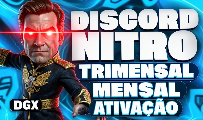 DISCORD NITRO 3 MÊSES/TRIMENSAL + ATIVAÇÃO + GIFT + ENTREGA AUTOMÁTICA