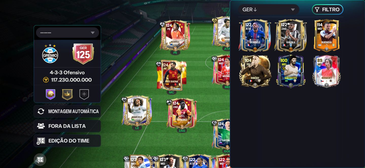 CONTA FC MOBILE | GER 125 | ELENCO FORTE E COMPETITIVO
