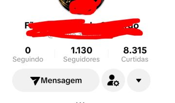 Conta do tik Tok com 1130 seguidores