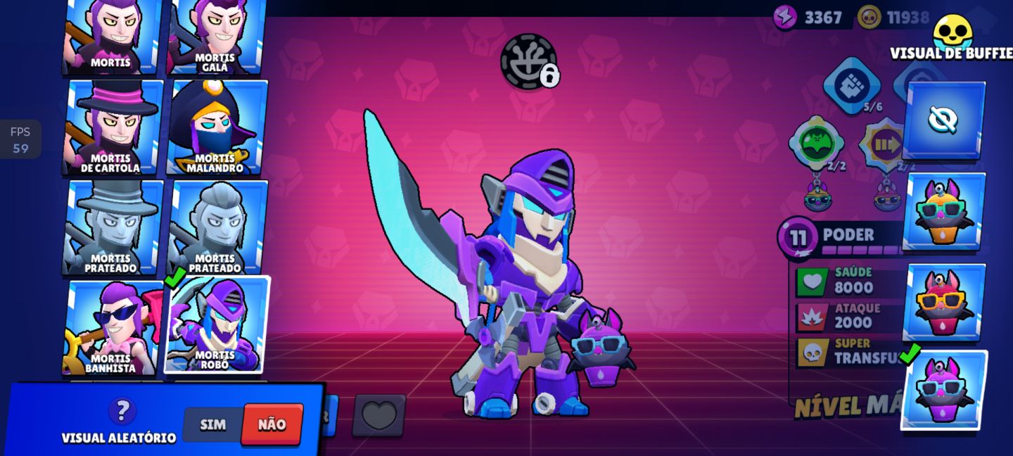 Conta Brawl Stars 2019 | 58K Troféus | Todos os Brawlers |+200 Skins.Negociável