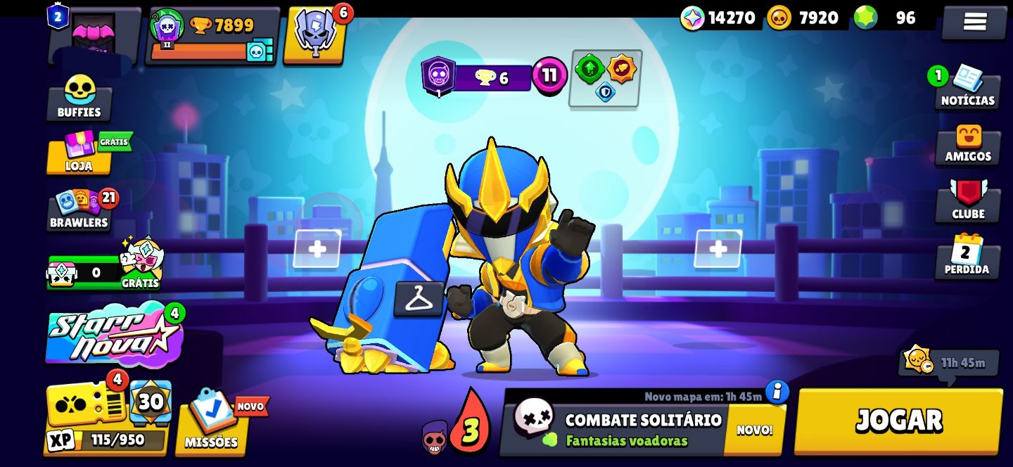 CONTA BRAWL STARS, SKINS LEGENDARIOD E ETC