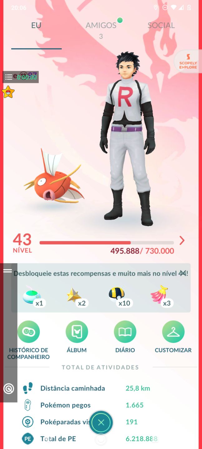 Conta Level 43 pra começar valor negociável