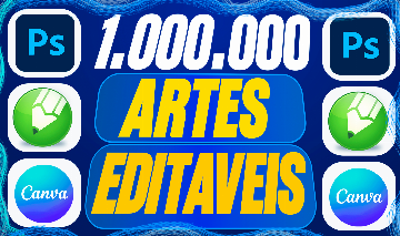 (MAIS VENDIDO!) +1.000.000 ARQUIVOS EDITAVEIS PARA PHOTOSHOP/CANVA/CORELDRAW