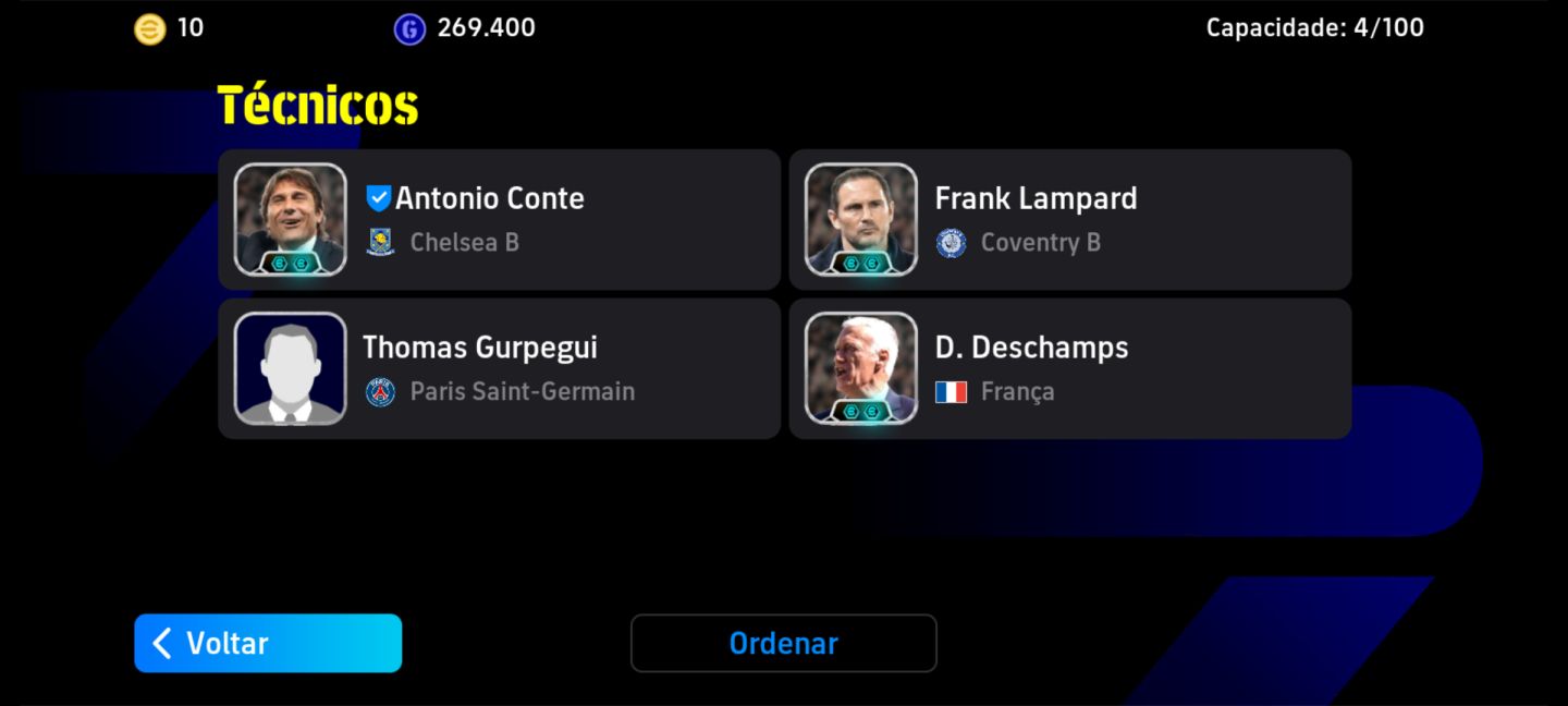 Conta boa para amadores no effotbal.