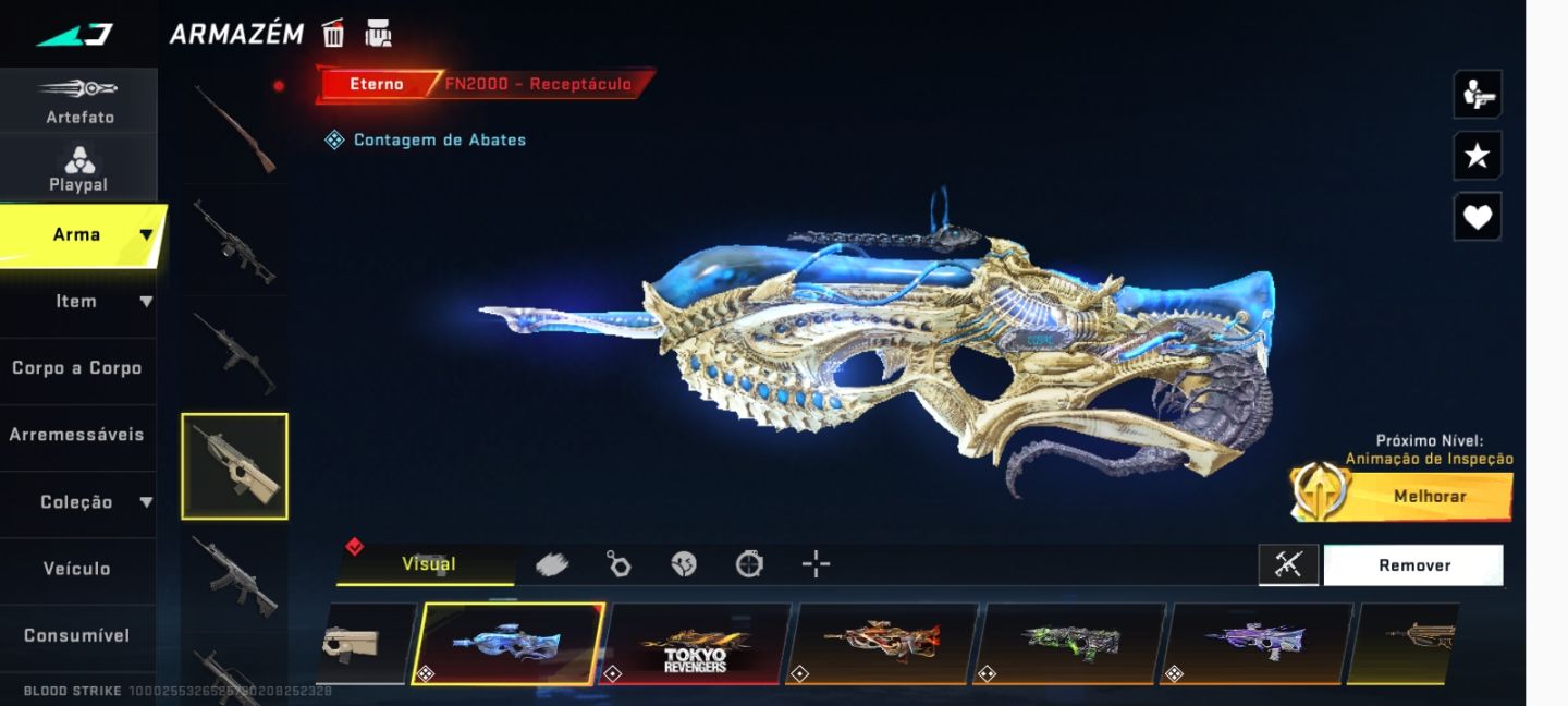 Estou vendendo uma conta de blood Striker top - com várias skins para você