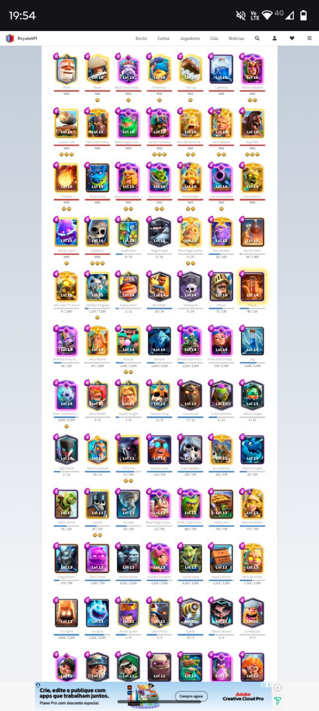 CLASH ROYALE | 14K TROFÉUS | TORRE 16 | 24 FULL | 14 HERÓIS | 25 EVOLUÇÕES