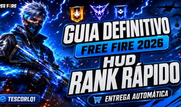 Entrega Automática | Guia Definitivo Free Fire 2026, HUD e Rank Rápido