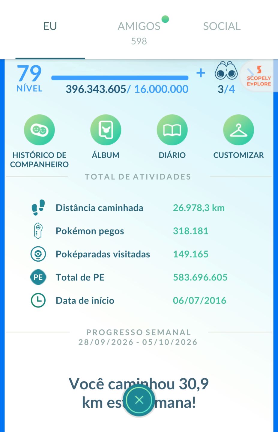 Conta Pokemon GO 2016