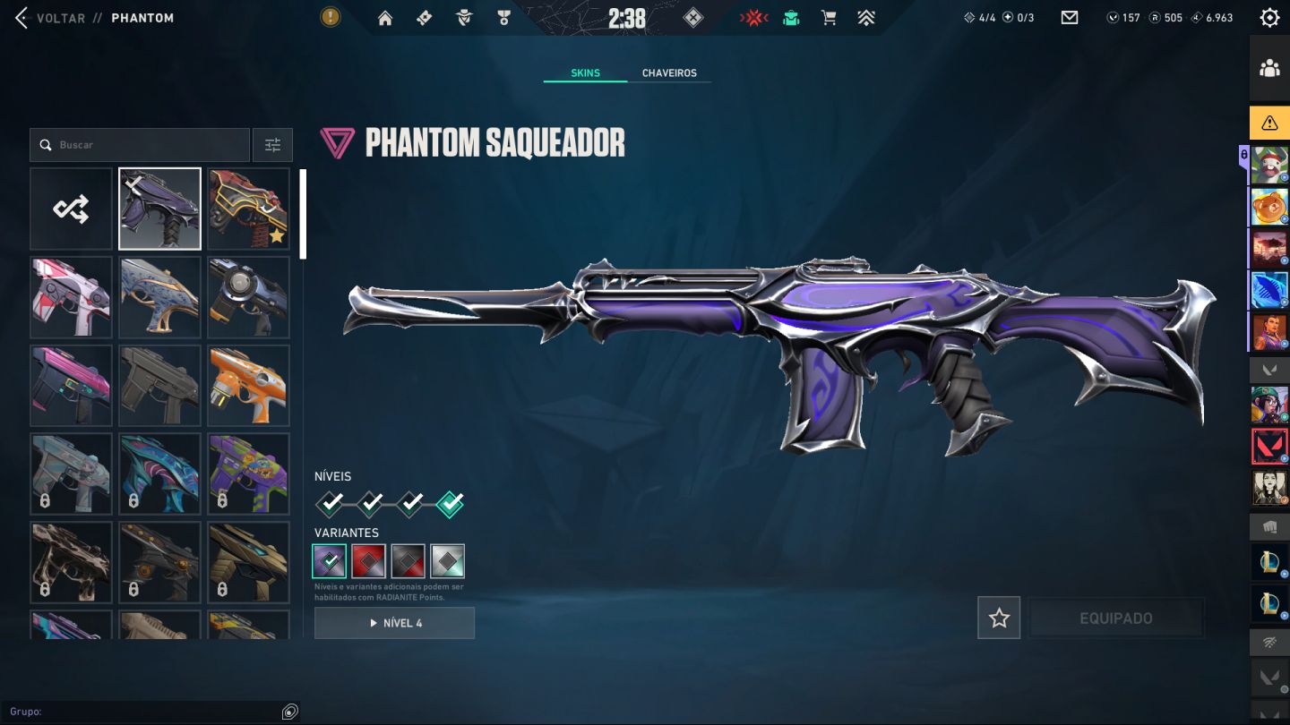 Conta Valorant Plat com Skins Raras (mais de 700 gastos)