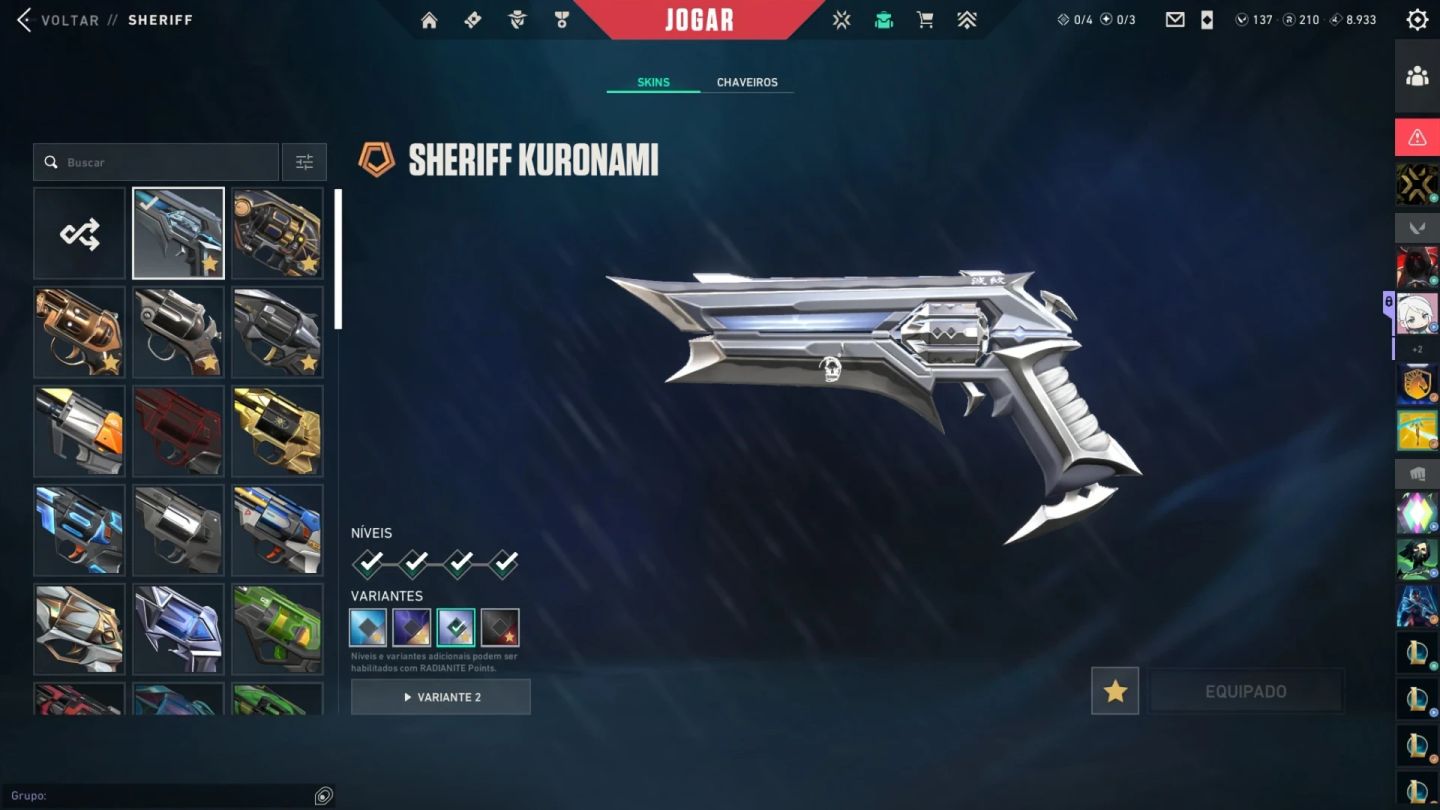 Conta Radiante Ato 25a6 com Pacote Champions 2023/Vandal Arcane/+100 Skins Raras