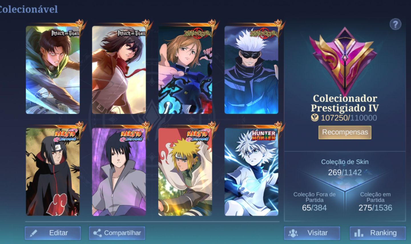 Conta Collabs Mobile Legends