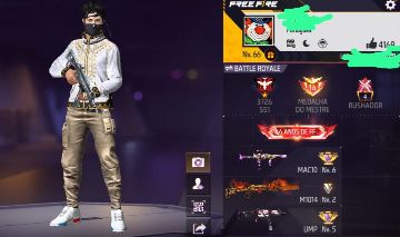 Conta Free Fire level 66 e com 6 anos de jogo