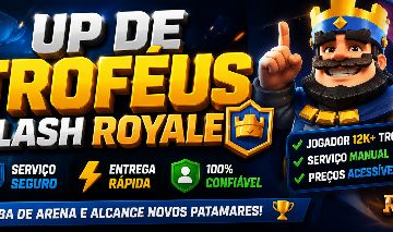 UP DE TROFÉUS CLASH ROYALE | JOGADOR 12K+ TROFÉUS | SERVIÇO MANUAL E SEGURO