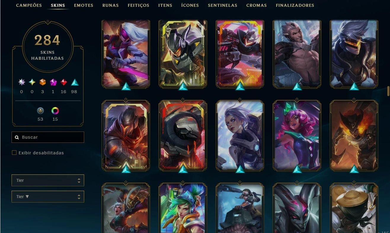 Lol Antiga 2013 Rara | 286 Skins | 312 Icons | Main Adc