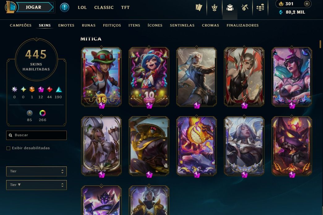 CONTA LOL GM 1300 LP - MMR DE CHALL/ 56% DE WIN RATE/
