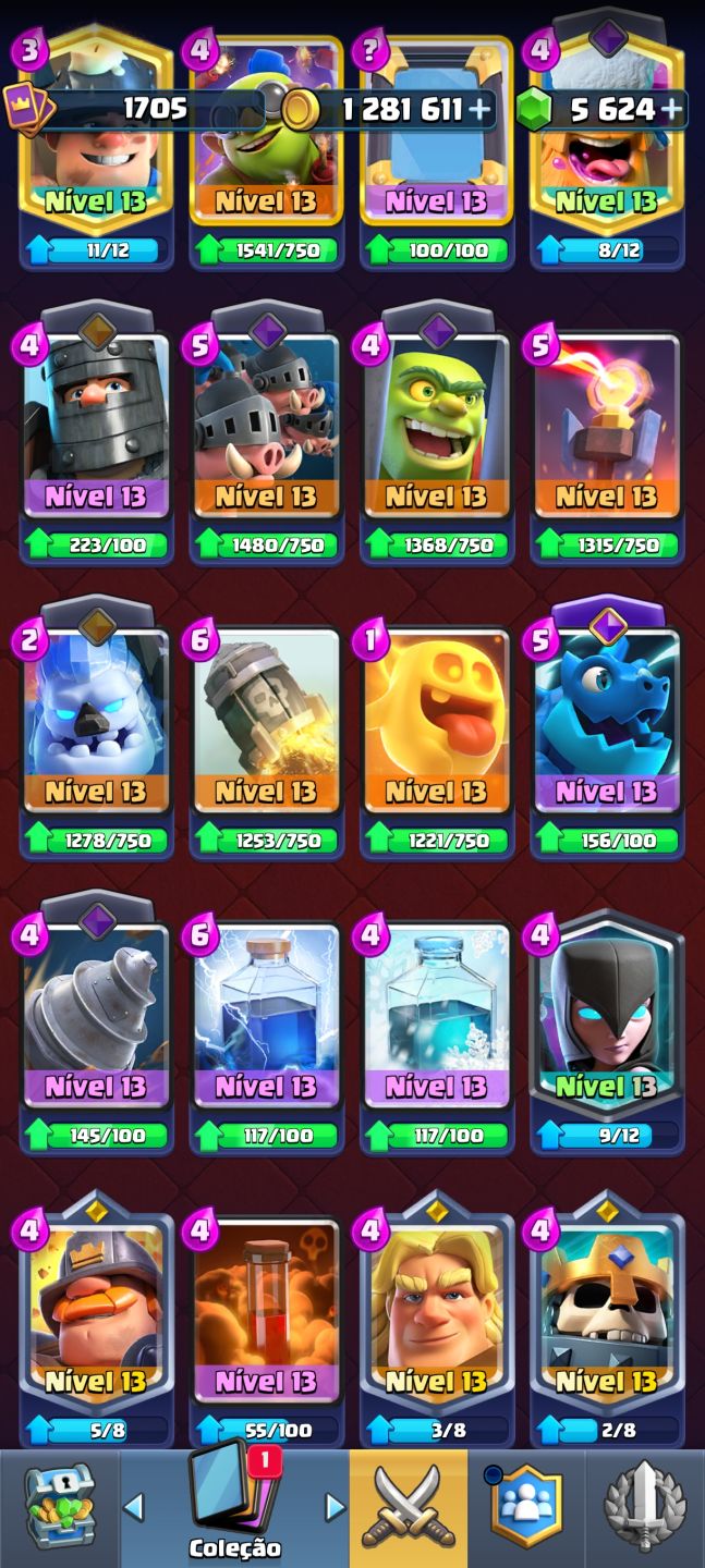 Conta Clash Royale 10,6k troféus, 5,6k gem