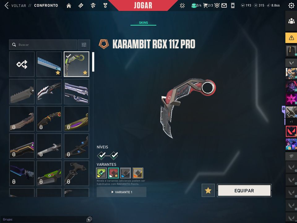 CONTA VALORANT VARIAS SKINS, FULL-INFO