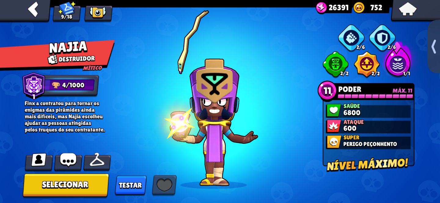 BRAWLL STARS upada! skins e prestígios ) Lendário