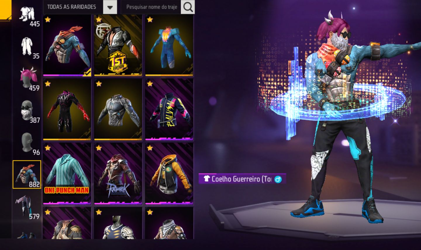 Conta de free Fire semi full parcerias