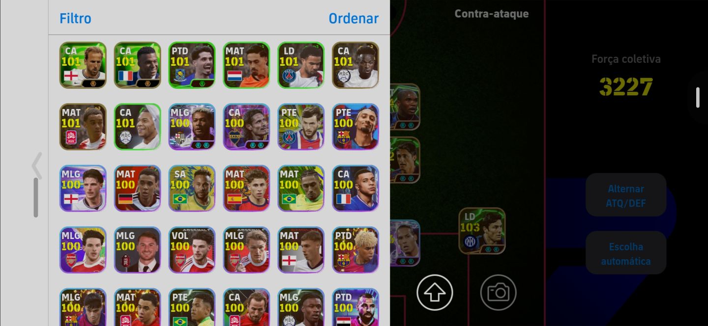 CONTA EFOOTBALL FORÇA 3243 MUITO FORTE, muitas cartas épicas e etc