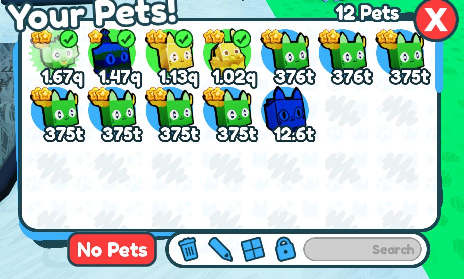 Pet simulator X pets (Leia a descrição)