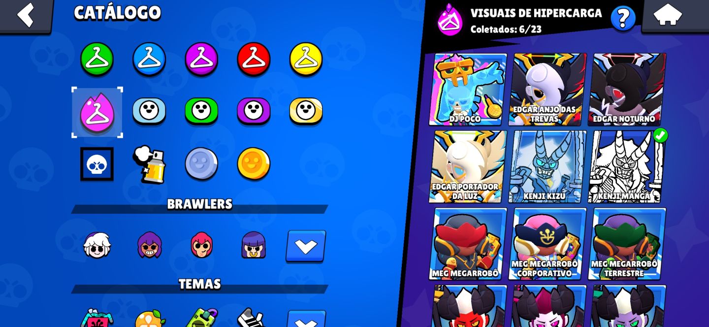 Conta brawl Stars com várias skins e troféus!