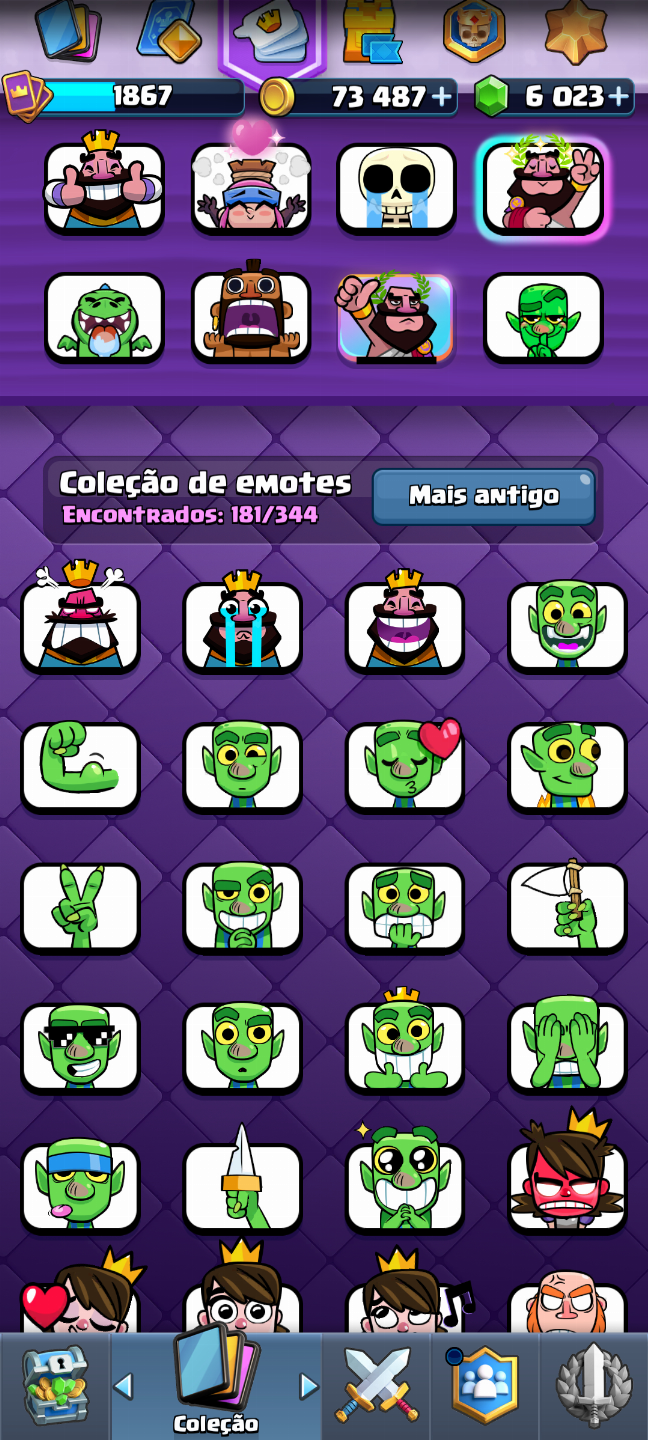 CONTA DE CLASH ROYALE FULL LEVEL 16