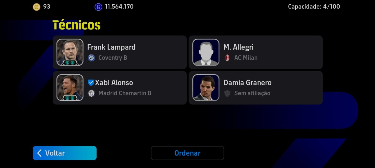 Conta eFootball 3230 Novo Messi e +Lendas do Barcelona