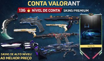 CONTA VALORANT À VENDA SKINS PREMIUM + LEVEL ALTO