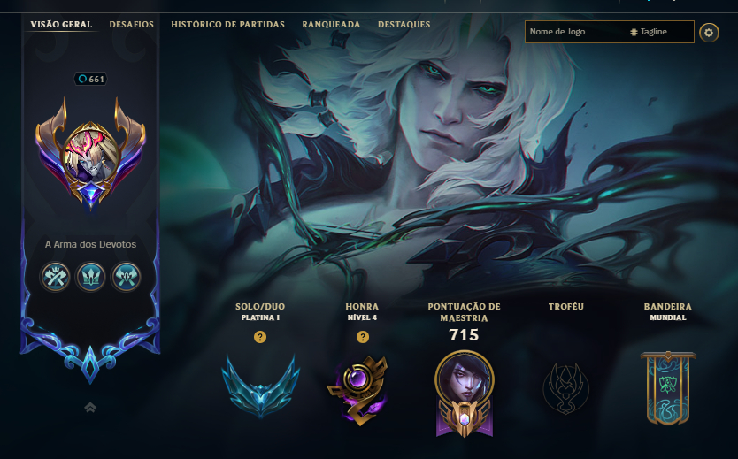 Conta League of Legends 342 skins + Wild Rift 112 skins