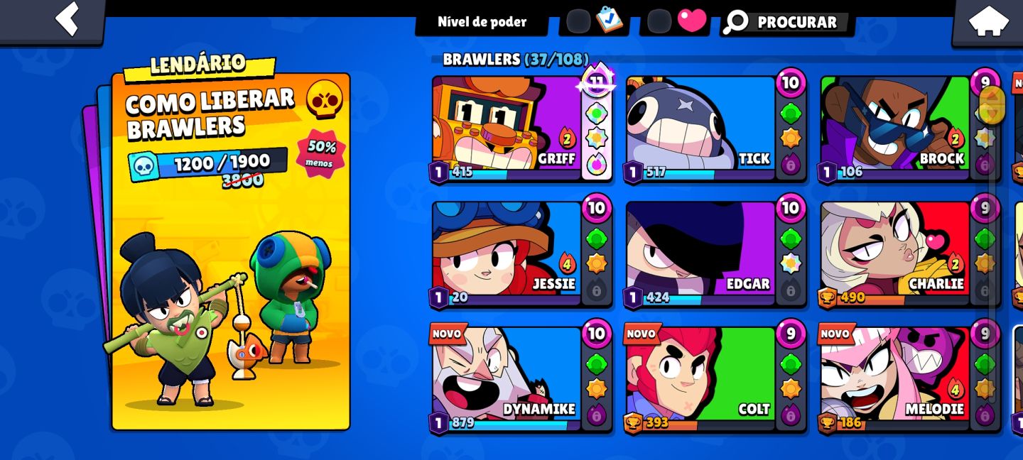 Brawl Stars 11,7K Troféus | 37 Brawlers | Conta Secundária