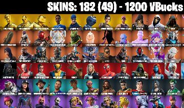 182 skins + OG STW Curse Buster 3x Gold Skins Surf Rider Leviathan Axe 1200 VB