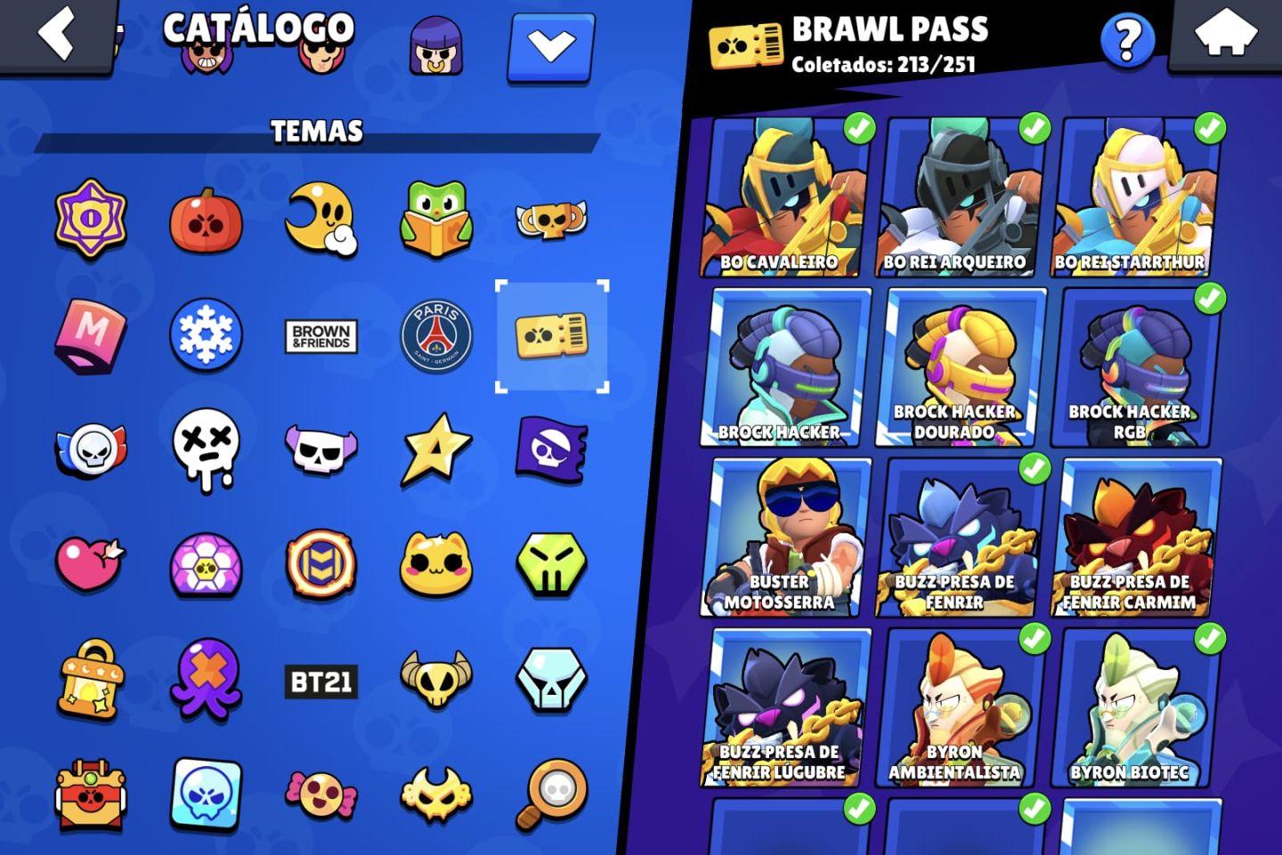 Conta Brawl Stars Full Acesso | 70k+ Troféus | 107/107 Brawler
