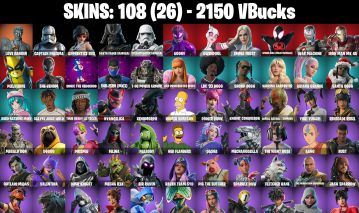 Conta Fortnite Tryhard Primeiro E-mail e Renegade Rider com 108 Skins.