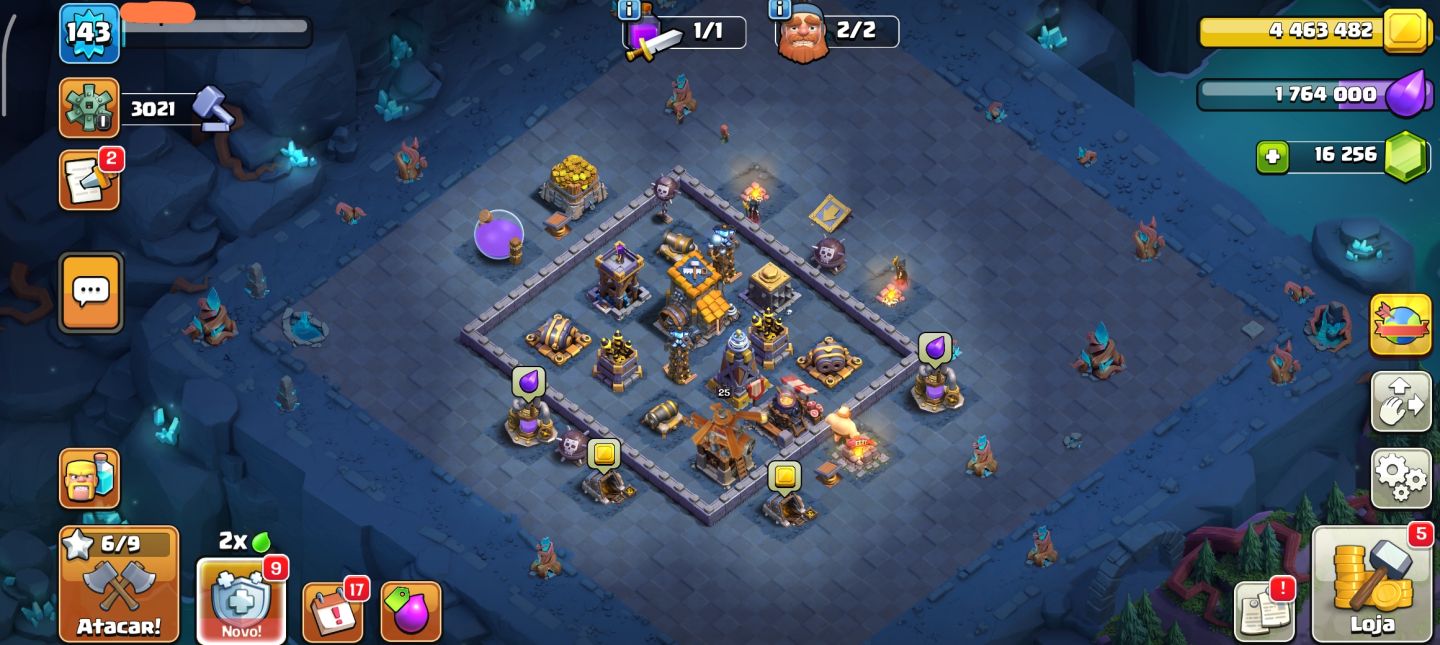 Conta Clash of Clans CV13 Full com 16k Gemas