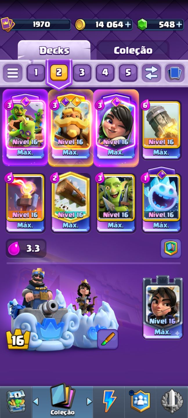 CONTA DE CLASH ROYALE COM 14k TROFÉUS