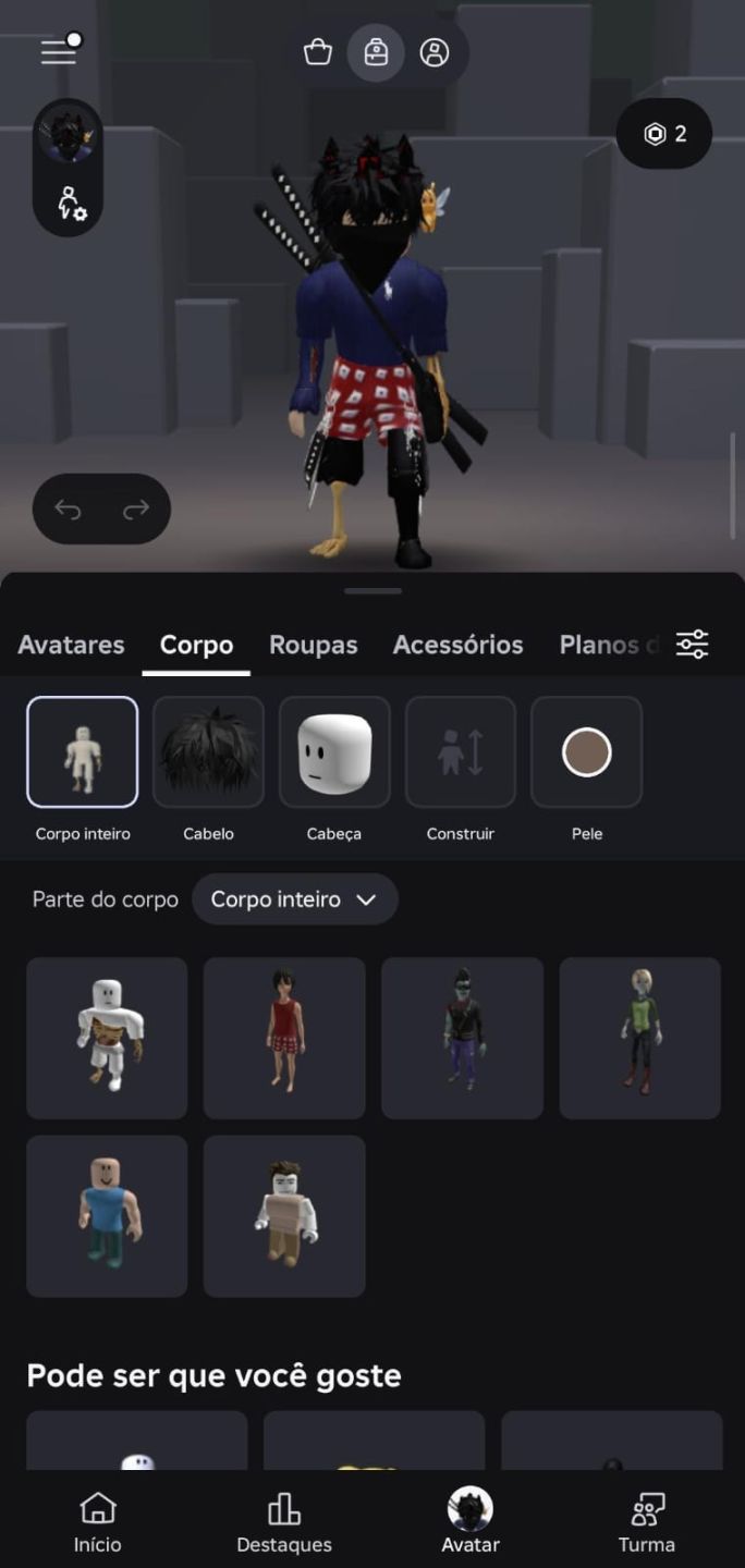 CONTA ROBLOX, COM GAMEPASS JUSTO KAISER