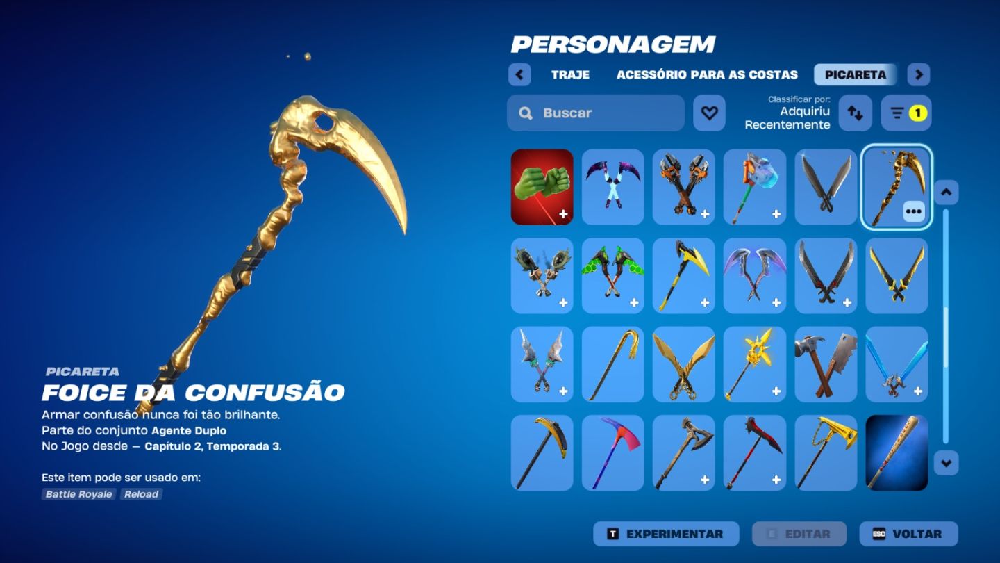 Conta Fortnite com varios personagens lendarios