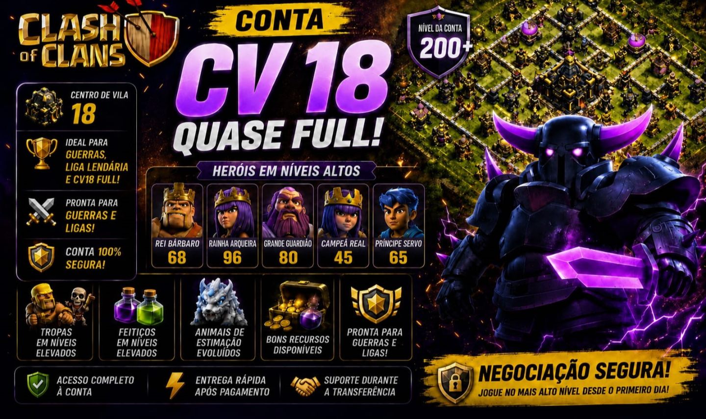 CV 18 MUITO FORTE com muitas skins e algumas paisagens. SEMI FULL - NV 212